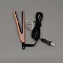 Terviiix Mini Flat Iron Hair Straightener, Adjustable Temperature, Travel-Size, 1/2" Ceramic Plates, Dual Voltage, Auto-Off, Pink (Light Pink)