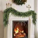 yofit 6FT Garland Christmas Decorations- Artificial Cedar Pine Garlands for Fireplace Mantel, Table, Door Frame, Staircase- Christmas Indoor/Outdoor Holiday Decor