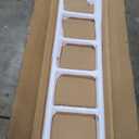 RV Bunk Bed Ladder 45"/50"/55"/60"/66"/72'', Heavy Duty Travel Trailer Bed Ladders with 4 Hook and Foot Caps, Metal Twin Bed Step Ladder for Home Dorm Apartments, Load 330 LBS (60inch / 152cm, White)