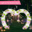 9Ft Tall Valentine Inflatables Outdoor Decorations, Valentines Blow Up Love Heart Archway Yard Decor with Build-in 9 Led Light for Indoor Outdoor Beach Lawn Garden Wedding Anniversary Party (Pink)