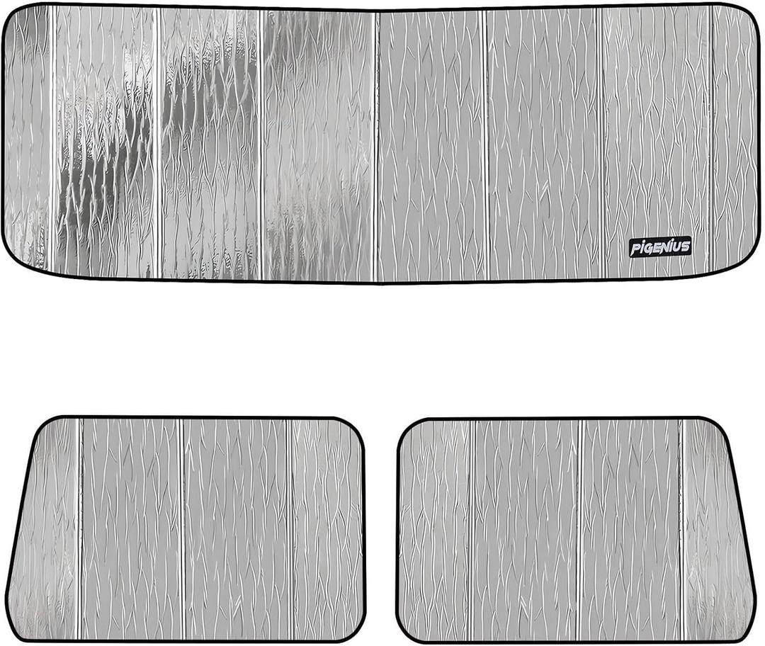 Windshield Sun Shade for 1981-2024 Kenworth T680 C800 T300 T450 T800 W900 T400 C540 C550 T270 T370 T460 W900L T600, Truck Front Window Sunshade, Car Accessories for Sun Protection,2PCS
