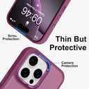 ZIYE Wine Red Case for iPhone 16 Pro Max Case with Stand [Compatible with MagSafe] Heavy Duty Protection Military Grade Shockproof Magnetic Cover with 360 Rotatable Ring Kickstand for Women Men