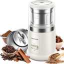 SHARDOR One Touch Coffee Grinder Electric, Spice, Herb, For Coffee Bean Spices and Seeds with 1 Removable Stainless Steel Bowl, Dry Grinder, White