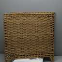 Laundry Hamper with 3 Removable Liner Bags; 132L Handwoven Rattan Laundry Basket with Lid & Heightened Feet; Clothes Hamper with Side Handles; Laundry Sorter with 3 Separate Sections (Natural) (132L (25.98x13x26.57 Inches))