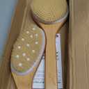 Dry Brushing Body Brush, Natural Boar Bristle Dry Brush, Bamboo Exfoliating Body, Face, Foot, Long Handle Back Scrubber Brush, Meridian Pressure for Lymphatic, Cellulite