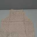 Women's Crochet Tank Tops Summer Knit Sweater Vest Hollow Out Sleeveless Boho Top, L