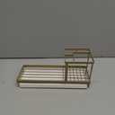 Toothbrush Holders for Bathrooms, Carbon Steel Tooth Brushing Holder Electric Toothbrush and Toothpaste Organizer Bathroom Accessories for Countertop, Shower, Sink  Gold