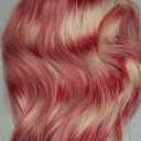 Fish Wigs Halloween Fish Costume Anime Funny Character Cosplay 26 Inches Rose Red and White Gradient Long Wigs Heat Resistant for Halloween Dress up Party Accessories