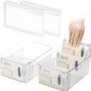 Breastmilk Storage Container with Freezer Flattener Kit, Large Capacity Organizer Bins for Flattening Milk Bags, Save Refrigerator Space (2 Pack)