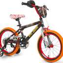 Dynacraft Hot Wheels Boys BMX Bikes Sizes 12" - 18" for Ages 3-9 Years in red, Black, with Handlebar rev Grip Play Feature