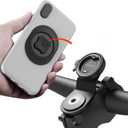 sincetop Bike Phone Mount,Mountain Bicycle Stem Phone Holder-Aluminum Handlebar Mini Phone Clip,Gravel/MTB/Road EBike Cycling Cell Phone Clamp,Quick Release Attach/Detach-BlackSeries C-1st Gen