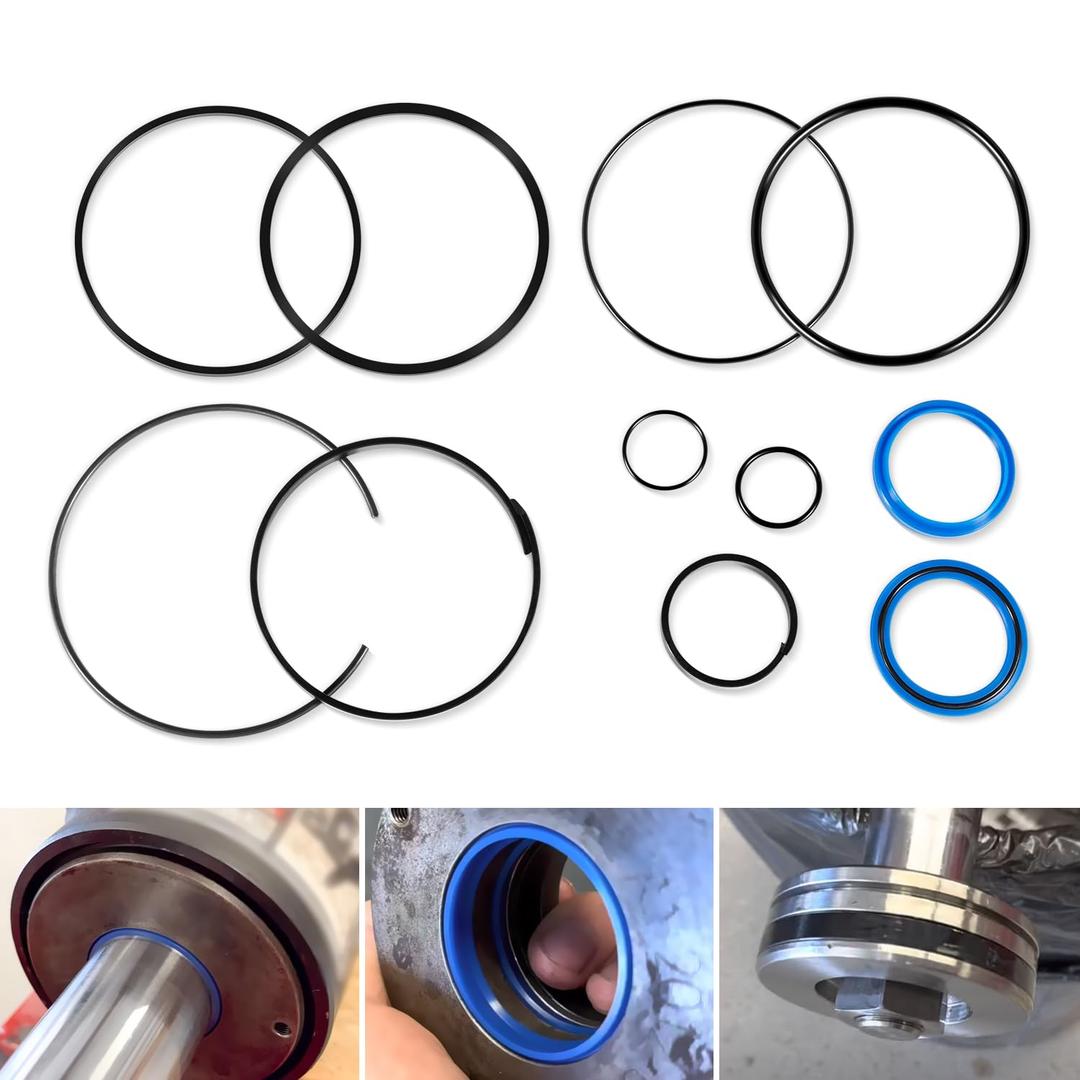 Replace for Hydraulic Log Splitter Cylinder Rebuild Seal Kit, Fit for 5.0" Bore x 2.0" Rod Cylinder (Pack of 11)