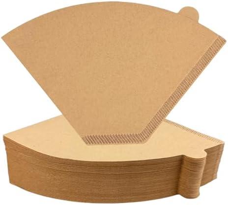 Pack of 2 , #4 Cone Coffee Filters, 100 Count, 8-12 Cup, Unbleached Natural Paper, No Blowout, Disposable for Pour Over and Drip Coffee Maker