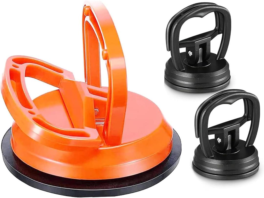Car Dent Puller,3 PCS Powerful Suction Cup Dent Puller Dent Remover Tool Car Dent Removal Kit and Dent Repair Kit for Cars Body,Glass,Screen,Tiles Lifting (1 Large Orange+2 Small Black)