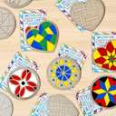 2 x Valentine's Day Gifts Party Favor 28Pcs Wooden Slices Card DIY Craft Heart Shape for Kids Crafts and Art Classroom Exchange (Heart, One Size)