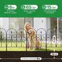 Thealyn Garden Fence 32" H x 20ft (10 Panels), No Digging Heavy Duty Metal Fence Panels, Rustproof Dog Fence Animal Barrier, Interlocking Decorative Fencing for Flower Bed, Yard, Landscape Edging