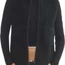 Hixiaohe Sherpa Fleece Vest for Women Trendy Warm Sleeveless Vests Jacket Lightweight Zip Coats with Pockets Fall Outerwear (Black), XL