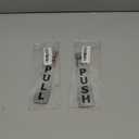 Pair of Silver Push & Pull, Strong Adhesive, Aluminium Door Signs - Generic Door Sign for business, restaurants, bars, hotels, schools, cafe. Shipped Globally. (1.9" wide x 7.6" high)