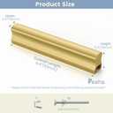 Peaha 5 Pack Adjustable Cabinet Drawer Pulls Overall Length 102mm(4inch) Brushed Brass Drawer Handles Dresser Hardware for Cupboard (Matte Gold)