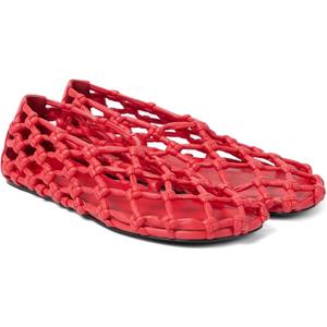ZJGZF Mesh Ballet Flats for Women Round Toe Woven Hollow Beach Ballerina Flats Summer Cute Casual Mary Jane Shoes