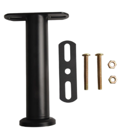 Adjustable Bed Frame Support Leg with Height Extension, Cold Rolled Steel Furniture Foot for Platform, Slat Row Frame or Box Spring Beds, Black(Adjustable 18-30cm), 4pcs