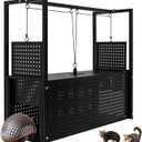 32 Armadillo Trap, Heavy Duty Steel Live Animal Trap, Humane Catch & Release for Armadillos, Raccoons, Cats, Skunks & Other Medium-Sized Wildlife