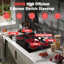 30 Inch Electric Cooktop 9000W Built-in 5 Burner 240V Hard Wired, 30 Inch D590137