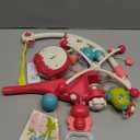 Mini Tudou Baby Musical Mobile Crib Toys with Projector and Light, Timing Function, Remote Control Baby Cot Mobile with Take Along Music Box and Rattles, Present for Newborn Babies Boys Girls (Red)