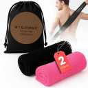 Premium 2X African net Sponge Authentic Exfoliating Body Scrubber for Shower Long Quick Dry 100% Nylon Deep Cleansing Back and Pore Scrubber Bath Sponge for Shower