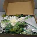 Ling's Moment 2pcs Wedding Flowers Garland Artificial Floral Swag Arch Decorations Greenery Arrangements Lily of The Valley White Ceremony Reception Garden Easel Wall Entryway Outdoor NOT Include Sign