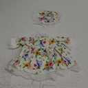 Summer Porch Goose Outfit for 17" Floral Skirt Lawn Goose Costume Clothes for Outdoor Patio Yard Lawn Art Decoration