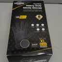 TitanFlex Heavy Duty Black Industrial Nitrile Gloves with Raised Diamond Texture, Latex Free (6mil/8mil)