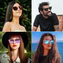 MAXJULI XL Size Extra Large Polarized Sunglasses 151 MM for Big Wide Heads Women Metal Glassess 8815 (Silver+ice Blue)