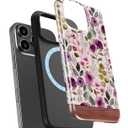 2 x for iPhone 13 Pro Max Case Cute Wireless Charging Compatible Dual-Layer Shockproof Protection with Stylish Wildflower Design Protective Cover for Women - Custom Floral Wallpaper