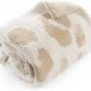 blunique Leopard Throw Blanket for Couch Bed Sofa Ultra Soft Cozy Animal Print Blanket, Lightweight Western Decor Plush Cheetah Throw, Blanket for Women & Teen Girls 60x80 Inches Beige