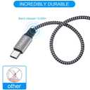TAKAGI USB to USB C Cable (3Pack 6ft) USB A to Type C Cable Fast Charging Nylon Braided Data Sync Transfer Cord USB C Charger for iPhone 17 Pro Max/17 Air/16e/16 15 Pro/15 Plus/Galaxy S20 S10 Note 20