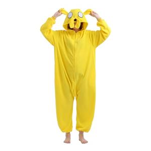 kaguster Unisex Adult Animal Pajamas Sleepwear Costume Plush One-Piece Cosplay Costumes Yellow M