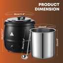 Commercial Soup Warmers Soup Kettle with Stainless Steel Hinged Lid and Detachable Insert Pot for Restaurants and Party, Home, Catering