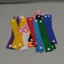 10 Pairs Sports Softball Shirt Ties in 10 Solid Colors - Straps, Holders, Clips for Sleeves, Gymnastics, Soccer