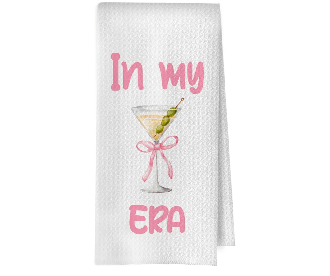 Funny Martini Kitchen Towels - Dirty Martini Decorative Waffle Weave Dish Towel, Gifts for Martini Lovers Hand Tea Towels, Alcohol Gifts, 16×24 Inches