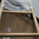 FUIN Fully Assembled 5ft Wood Blanket Ladder Living Room Decorative Wall Leaning Farmhouse Quilt Display Holder Rustic Wooden Towel Rack for Bathroom, Natural & Graywashed (57in)