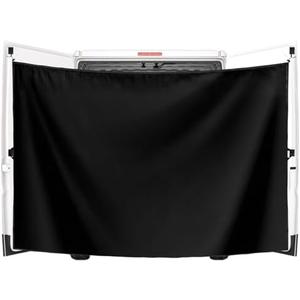 7.5x6 ft Large Car Curtain, Camper Van Rear Door Shower Curtain with Magnetic Hooks Adjustable Waterproof Double Layer Outdoor Privacy Changing Cover for Truck Travel Accessories (Black)