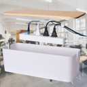 1 Pack Large Cable Management Box Wooden Style Cord Organizer and Cover for TV Wires, Computer, Router, USB Hub and Under Desk Power Strip Safe ABS Material and Baby-Pets Proof Lock (White)