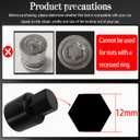 D-Wheel Locking Nut Key Compatible with Toyota Models, Lexus, Tacoma, Wheel Lock Nut Socket Adapter, Anti-Theft Lug Removal Tool, Socket Remover Repair Tool
