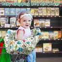 Shopping Cart Cover for Baby, High Chair Cover, Cart Cover for Babies, Kids& Toddlers, Portable 2-in-1 Design, Includes Free Carry Bag for Market and Resturant Use(Cute Zoo)