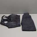 OLCHEE Womens Workout Sets 2 Piece - Acid Wash Seamless Yoga Outfits High Waist Leggings Padded Racerback Sports Bra Gym Set (Large, Black)