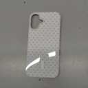 Hython for iPhone 16 Case Cute Polka Dot Aesthetic Design Simple Cover 6.1", Thin Slim Anti-Scratch Soft TPU Bumper Shockproof Rubber Protective Phone Cases for Women Girls Girly Boys, White