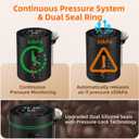 Automatic Vacuum Coffee Canister, 1.3L Coffee Container with Smart Pressure Sensor,LED Display,Window,Scoop Rechargeable Airtight Electric Coffee Bean Storage for Home Kitchen Ground Food Tea Storage