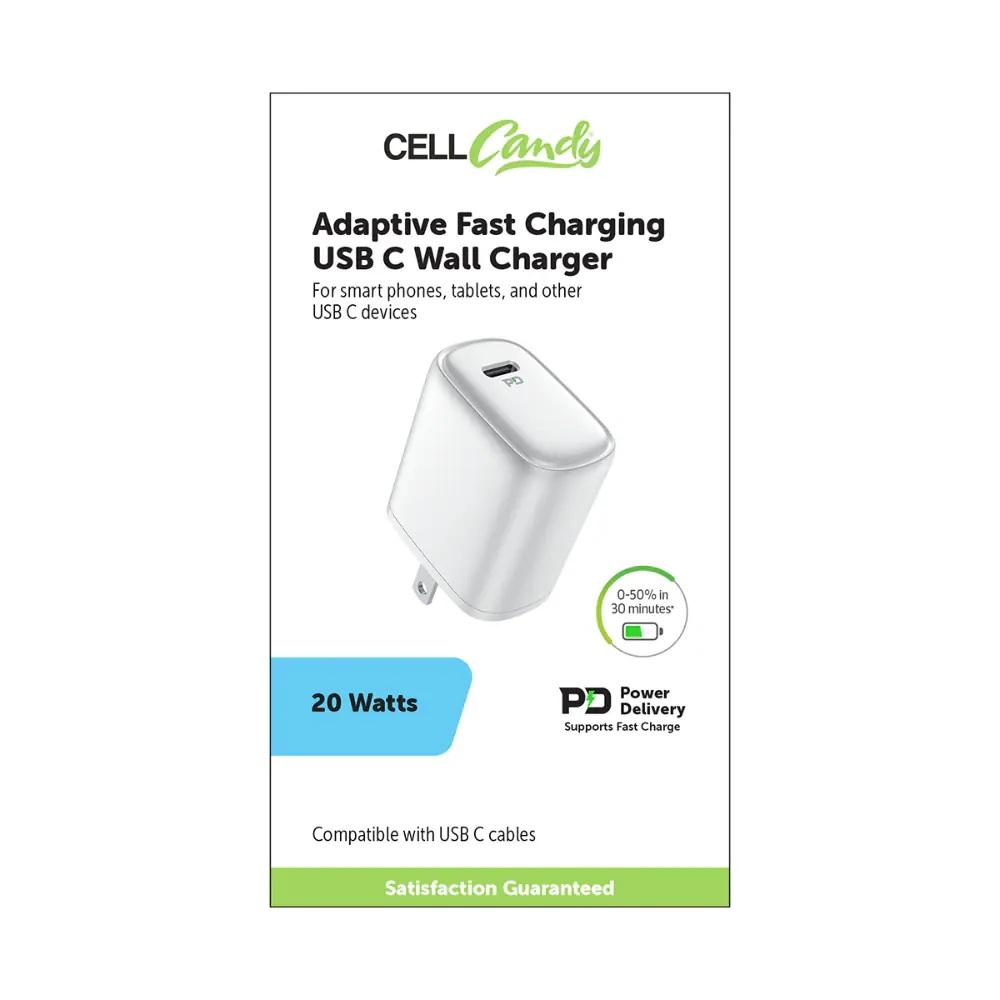 CELL CANDY Adaptive Fast Charging USB C Wall Charger