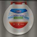 Clorox Round Beveled Plastic Toilet Seat with Easy-Off Hinges Wiggle-Free Design